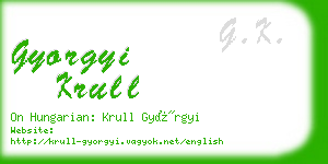 gyorgyi krull business card